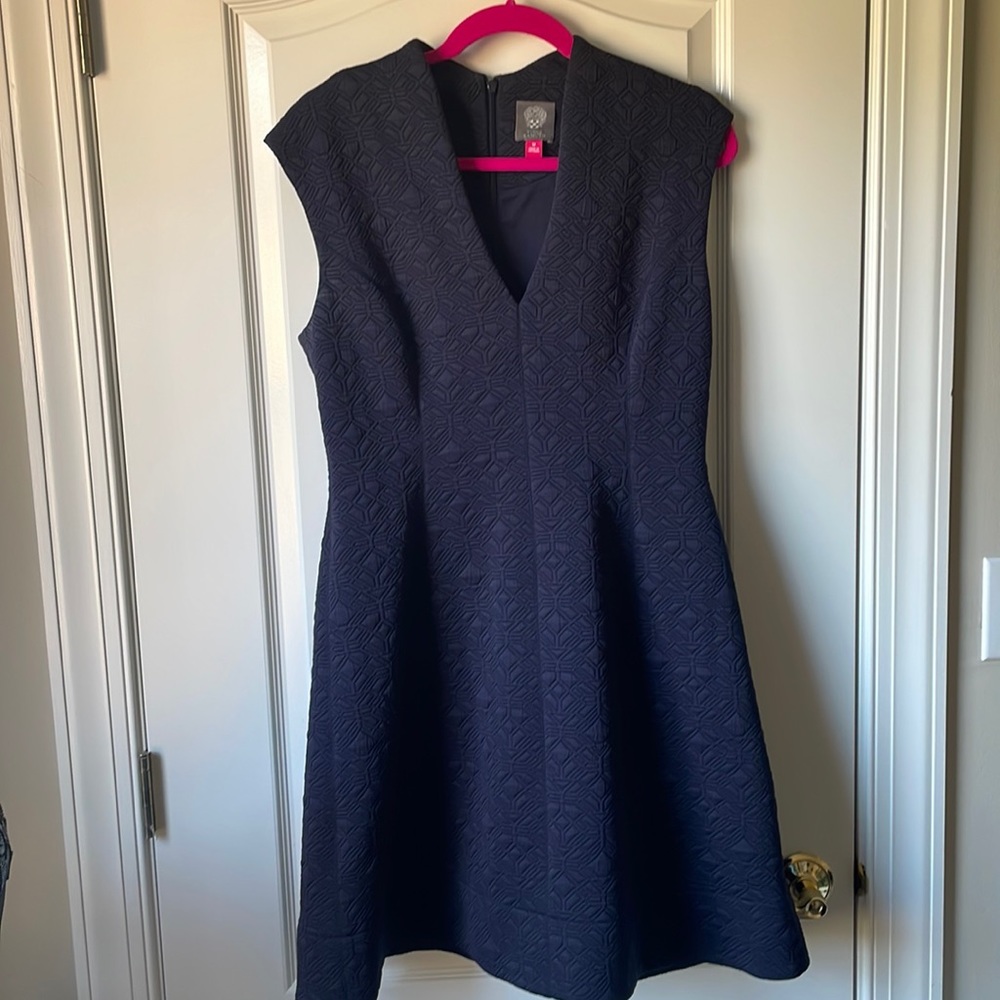 Vince Camuto BEAUTIFUL Navy Cocktail Dress, Worn Once, Sz: 12,